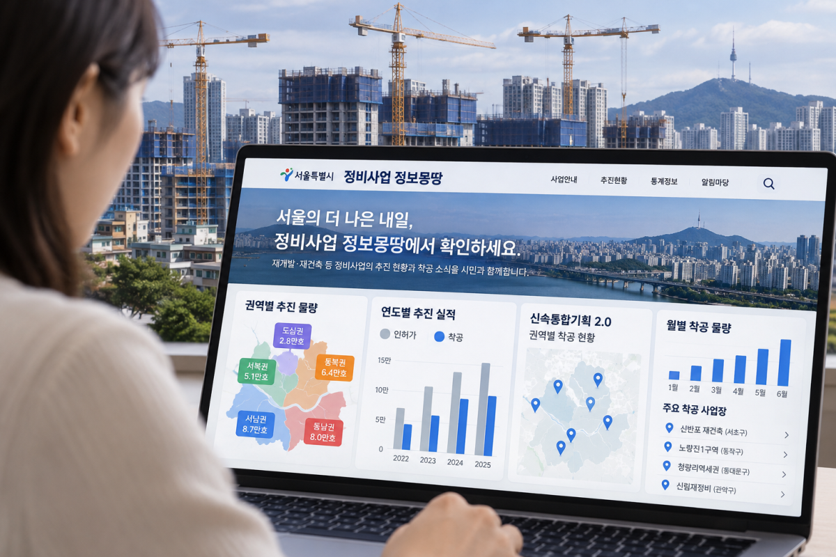 ▲서울시 정비사업 정보몽땅 홈페이지 개편 관련 이미지 (사진=AI 생성)