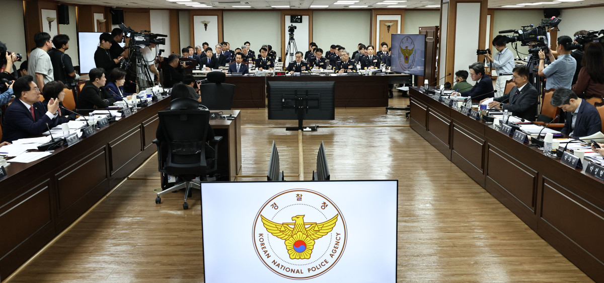 ▲12일 서울 서대문구 경찰청에서 국회 행정안전위원회 경찰청 대상 국정감사가 진행되고 있다. (사진제공=연합뉴스)