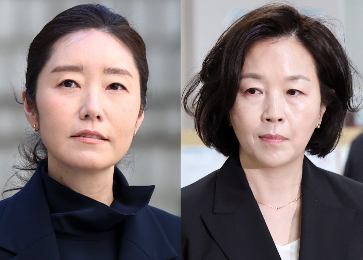 ▲1억원의 공천 헌금 의혹을 받는 강선우(왼쪽) 무소속 의원과 김경 전 서울시의원이 14일 서울 서초구 서울중앙지방법원에서 열린 1심 선고 공판에 출석하고 있다. (뉴시스)