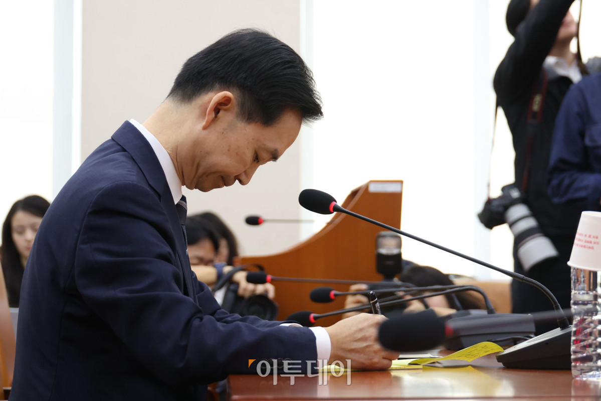 ▲김지용 중대범죄수사청장 후보자가 14일 서울 여의도 국회 행정안전위원회에서 열린 인사청문회에 참석하고 있다. 고이란 기자 photoeran@