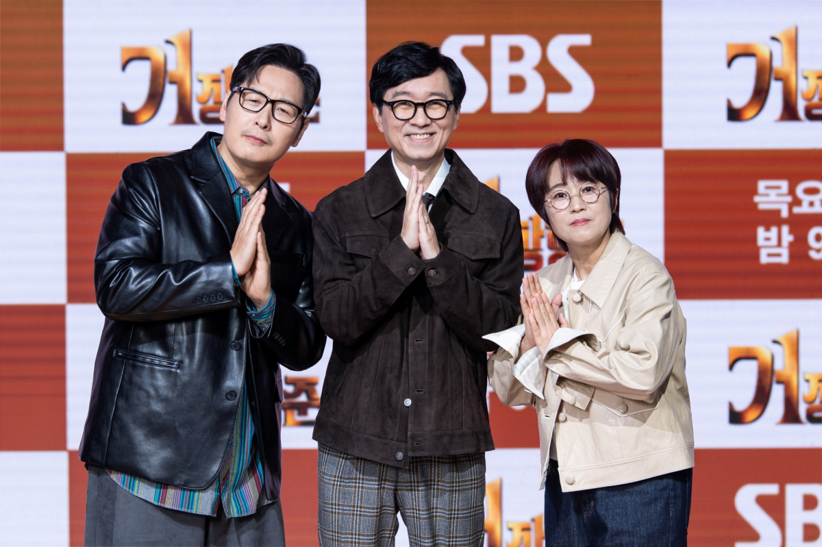 ▲예능인 김풍(왼쪽), 장항준 감독(가운데), 방송인 송은이. (사진제공=SBS)