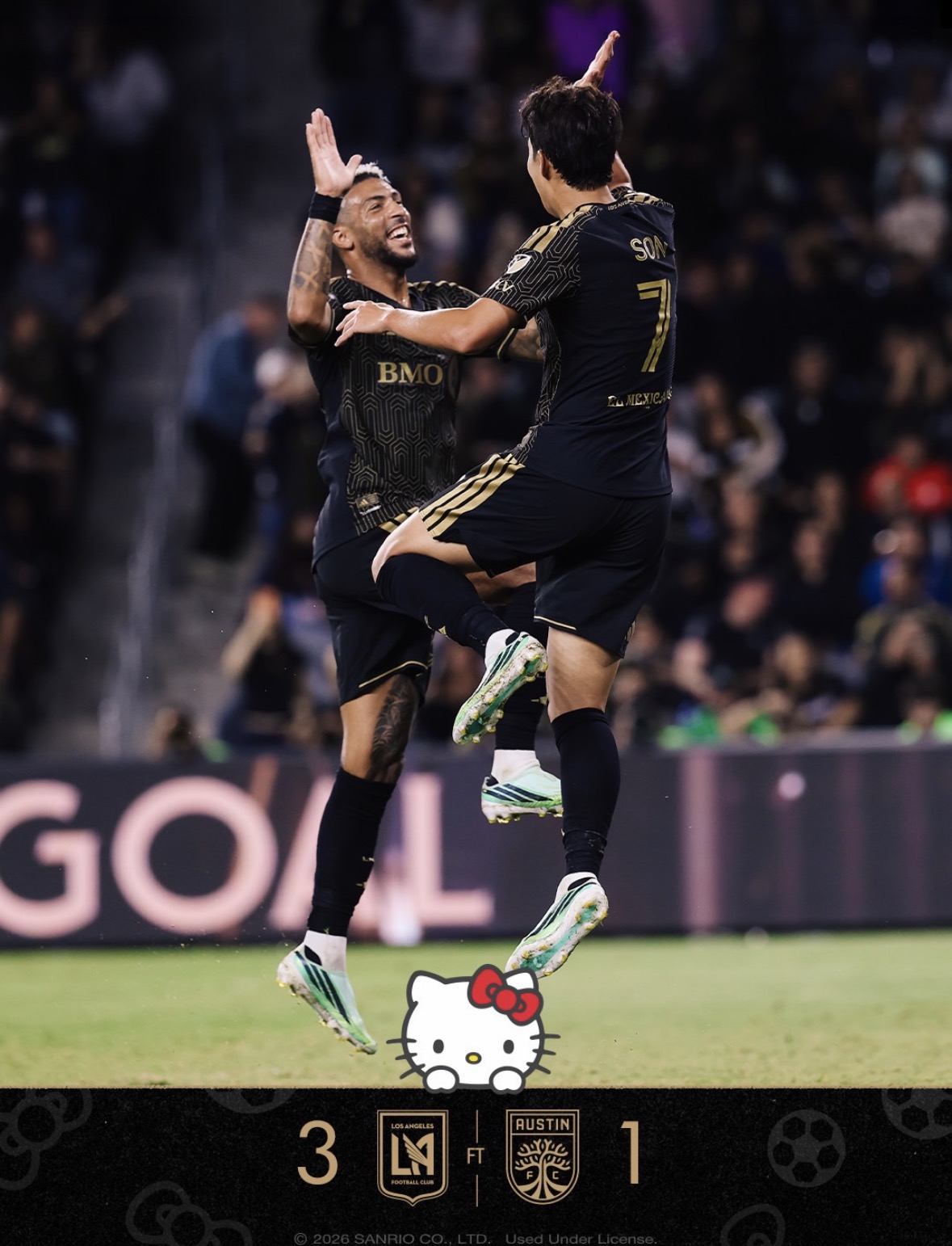 ▲부앙가(왼쪽)와 손흥민. (출처=LAFC SNS 캡처)