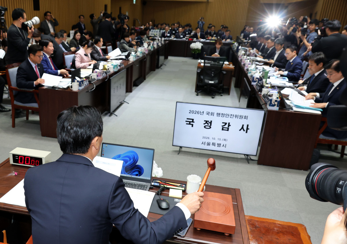 ▲15일 서울시청에서 행정안전위원회 국정감사가 열리고 있다. 사진=연합뉴스