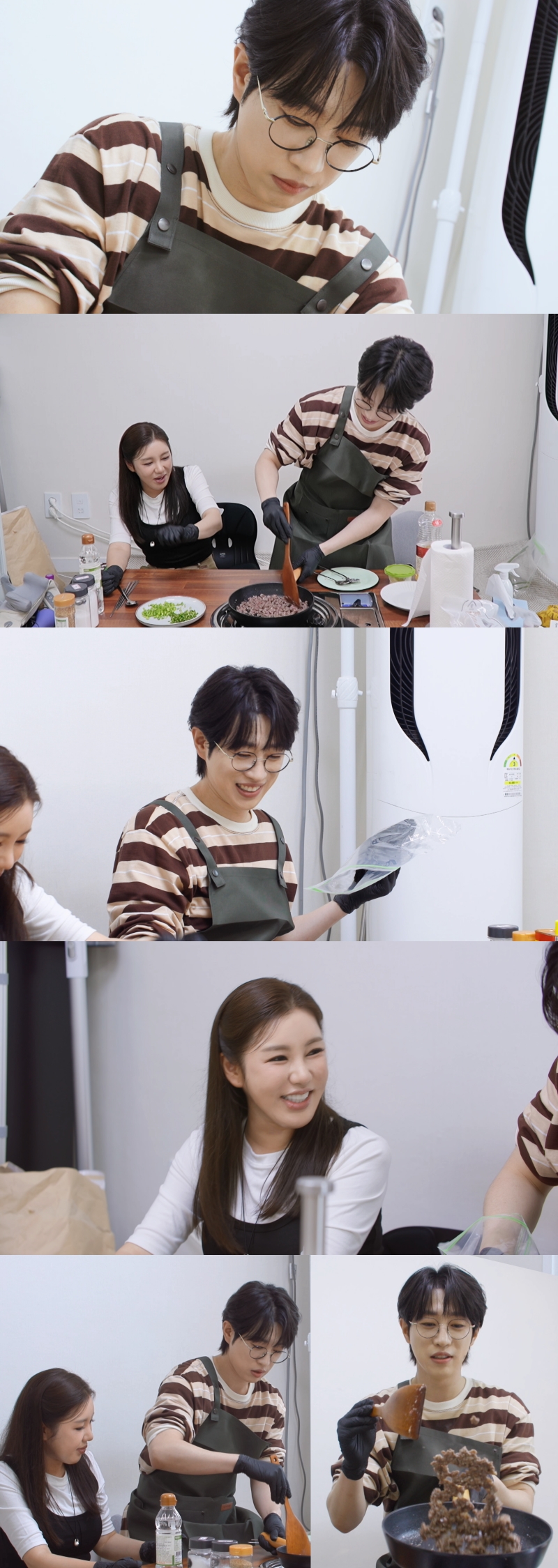 ▲'편스토랑'에 출연한 안성훈과 송가인. (사진제공=KBS)