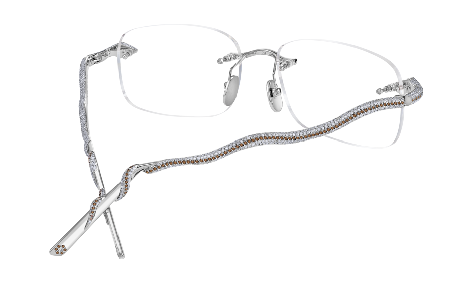 ▲로토스(LOTOS) LA-25P111VWD18K White Gold Rectangle Frame 안경. (출처=LOTOS 공식 홈페이지 캡처)