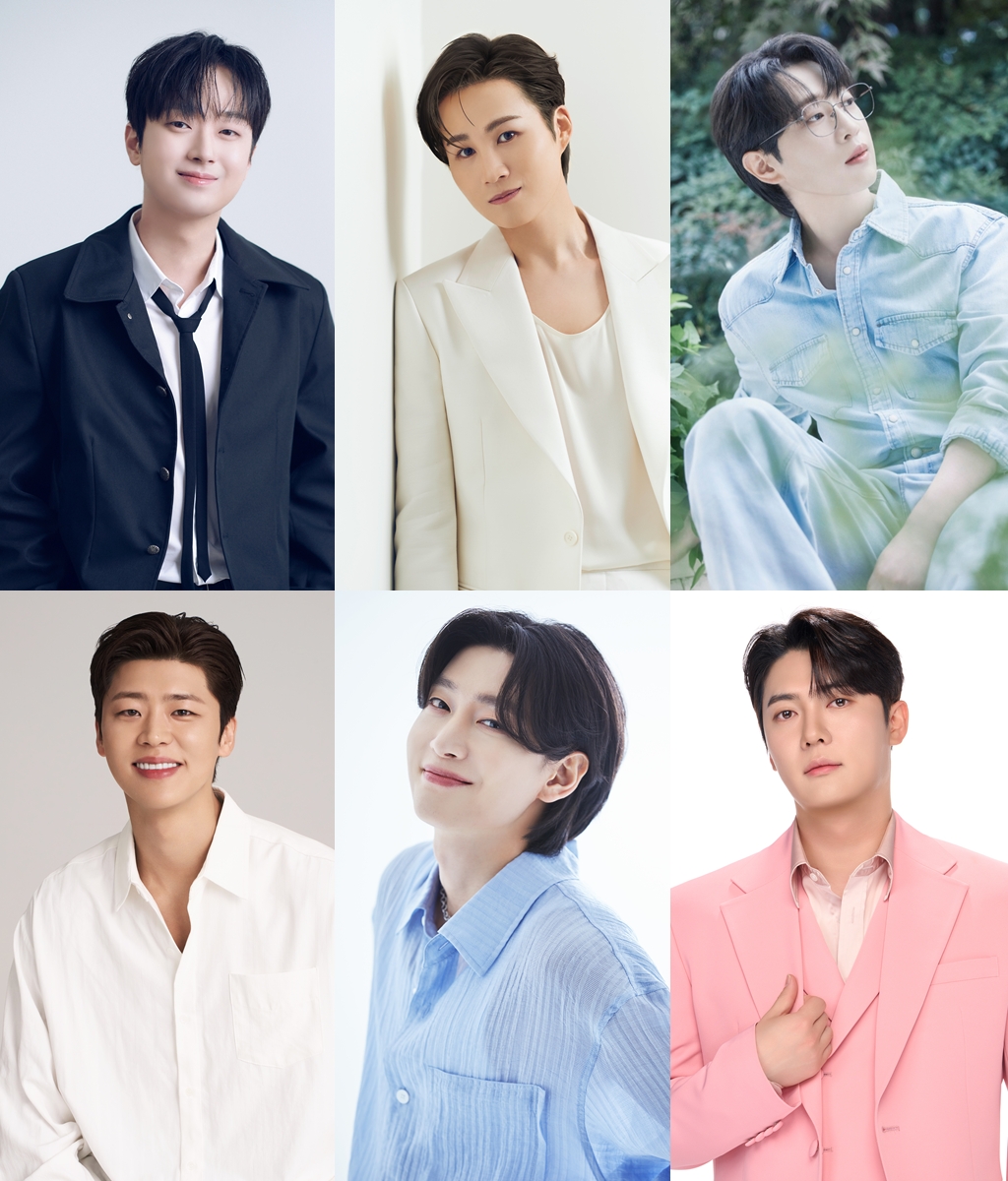 ▲'미스터트롯4'에 마스터로 나서는 이찬원, 김희재, 안성훈, 박지현, 김용빈, 손빈아. (사진제공=각 소속사)