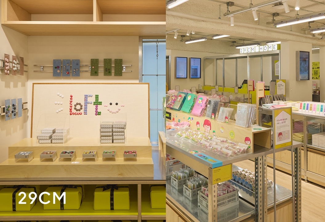 ▲이구홈 성수 2호점에 마련된 앙코르 문구 팝업 모습 (사진제공=29CM)
