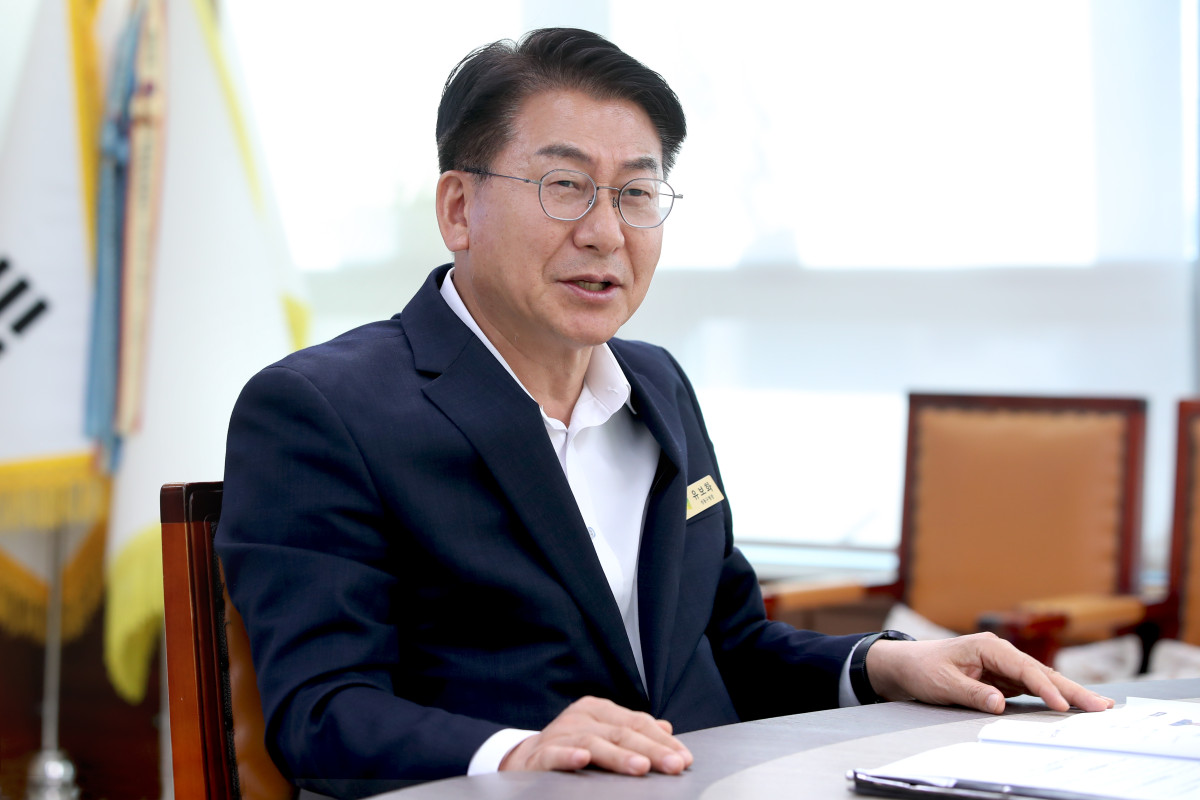 ▲유보화 서울특별시 성동구청장이 20일 구청장 집무실에서 본지와 인터뷰를 하고 있다. (사진 제공 = 서울 성동구)