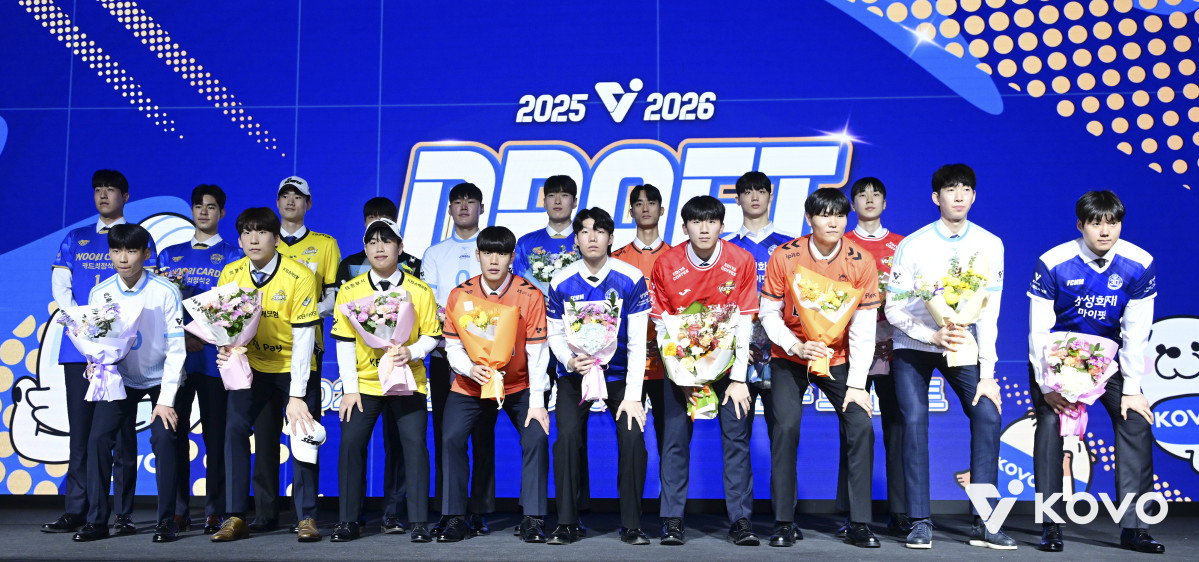 ▲한국배구연맹 2025-2026시즌 신인 드래프트 장면. (사진제공=한국배구연맹)