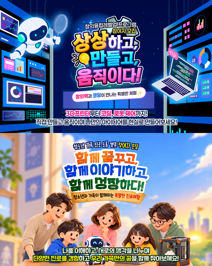 ▲전남광주특별시 해남군의 해남군교육재단 창의융합 레벨업 캠프 참여자 모집. (해남군)