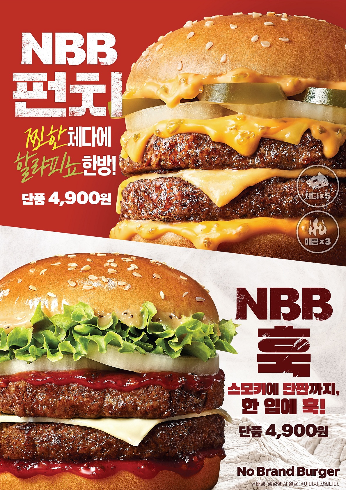 ▲노브랜드 버거 훅 펀치 포스터. (사진제공=신세계푸드)