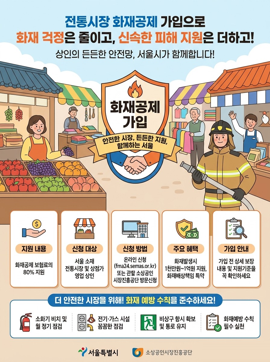 ▲전통시장 화재공제 가입 홍보 포스터 (서울시)
