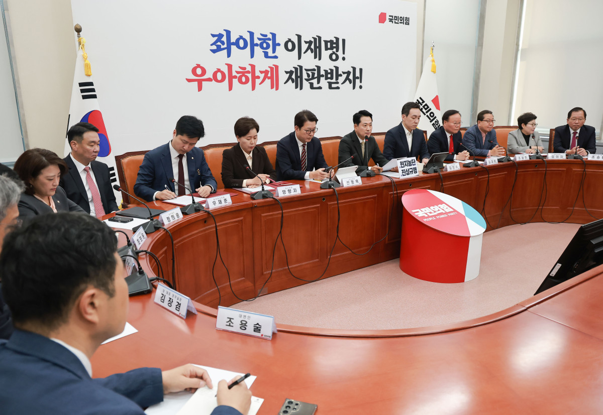▲국민의힘 장동혁 대표가 22일 국회에서 열린 최고위원회의에 참석해 발언하고 있다. (연합뉴스)