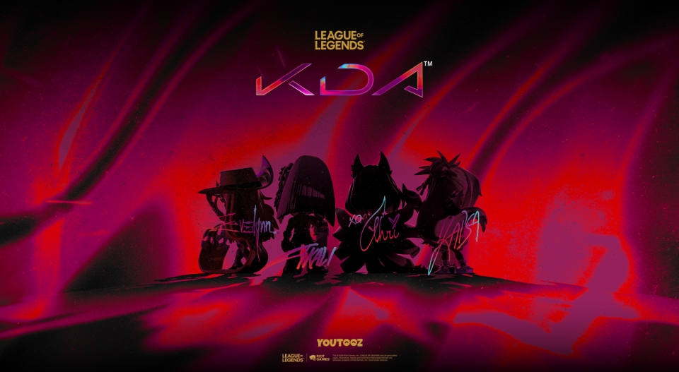 ▲유투즈(youtooz) K/DA 협업 굿즈 예고 이미지. (사진제공=라이엇게임즈)