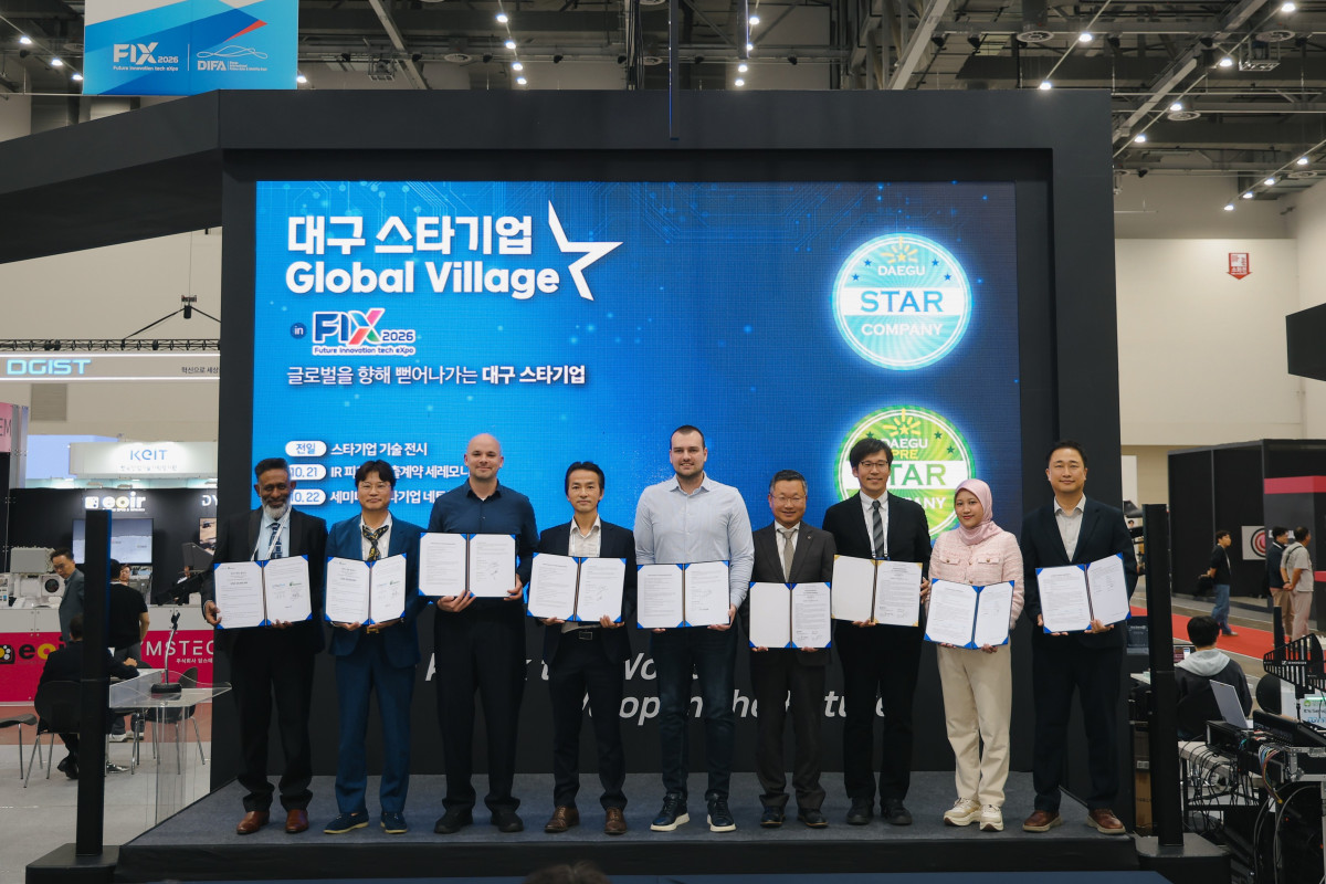 ▲2026 미래혁신기술박람회(FIX 2026)에 참가한 대구 스타기업 4곳이 해외 바이어와의 현장 비즈니스 상담을 통해 총 2100만 달러의 투자·수출 계약을 체결했다 (대구광역시)