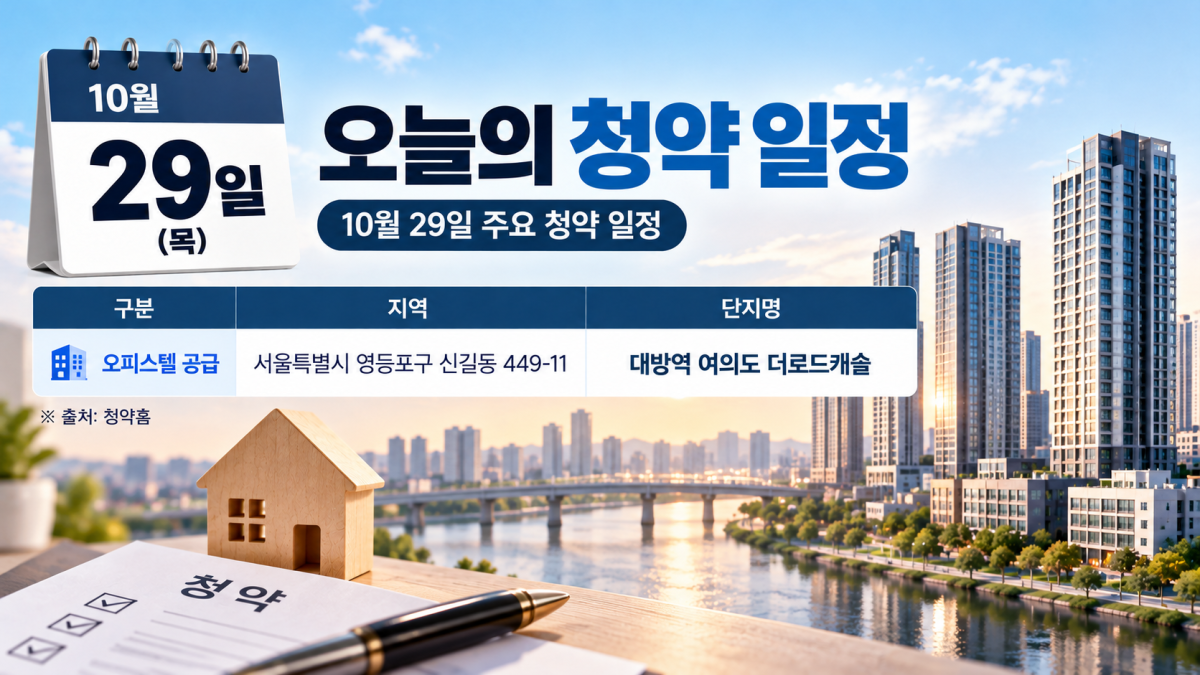 ▲10월 29일 분양캘린더 (사진=AI 생성)