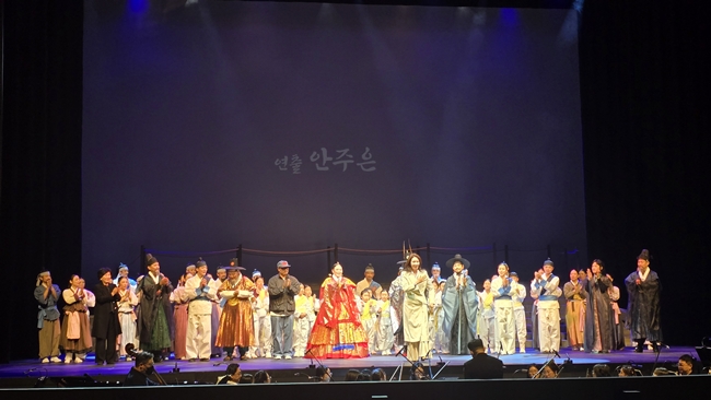 ▲창작오페라 '왕의 별' 오픈리허설 현장. 장영준 기자 jjuny54@