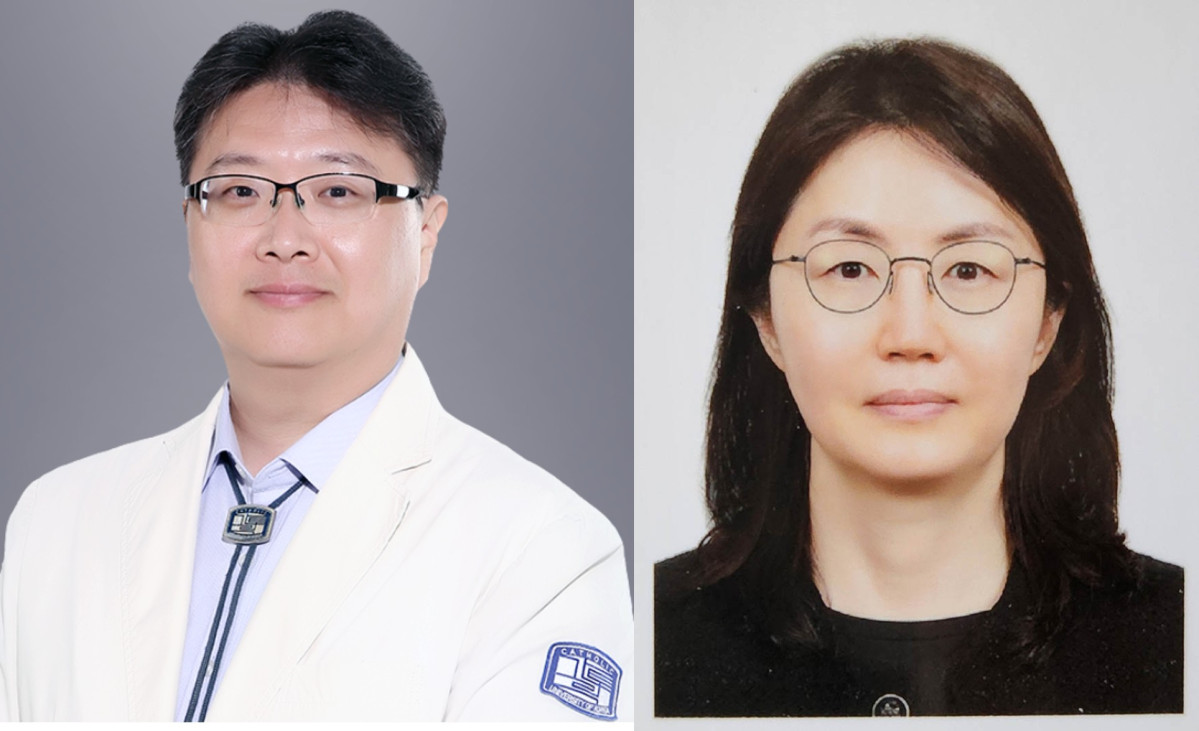 ▲정병하 서울성모병원 신장내과 교수, 임선우 가톨릭의대 장기이식연구소 박사 (사진제공=서울성모병원)