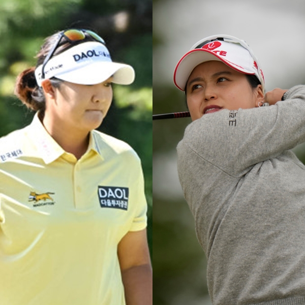 ▲왼쪽부터 유해란, 최혜진. (출처=KLPGA, AP/뉴시스)