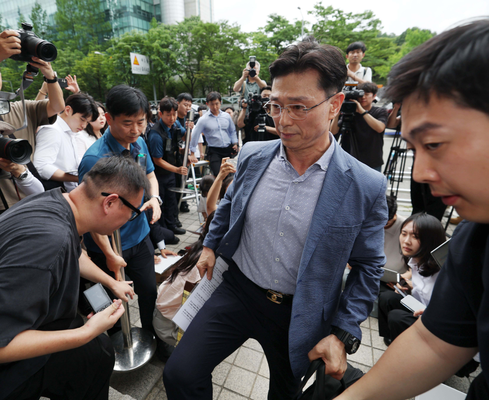 ▲임성근 전 해병대 1사단장이 지난 7월 2일 서울 서초구 채상병 특검 사무실에 출석하고 있다. 신태현 기자 holjjak@ (이투데이DB)