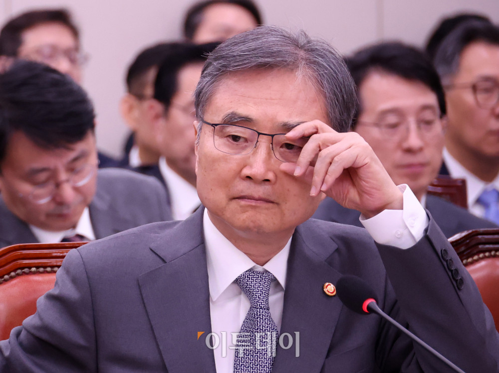▲조현 외교부 장관이 27일 서울 여의도 국회 외교통일위원회에서 열린 종합감사에 참석하고 있다. 고이란 기자 photoeran@