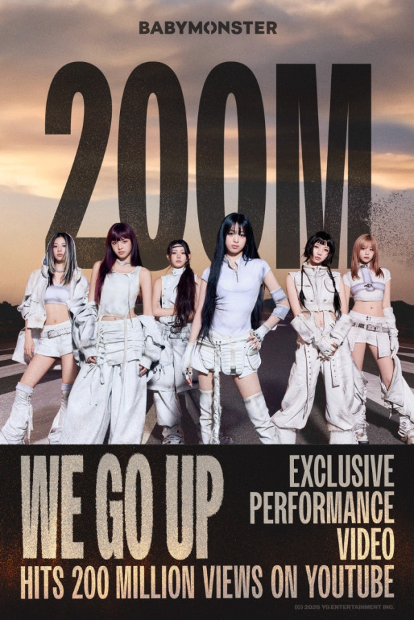 ▲베이비몬스터 'WE GO UP' 뮤직비디오 2억 뷰 돌파(사진출처=YG엔터테인먼트)