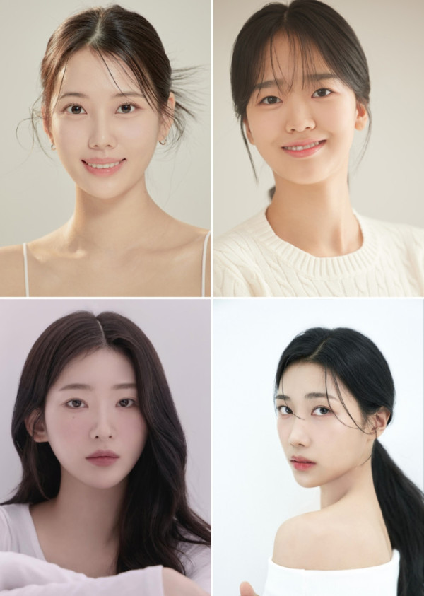 ▲한예서(왼쪽 위부터 시계방향), 이세빈, 최미금, 허소윤(사진출처=태원아트미디어)