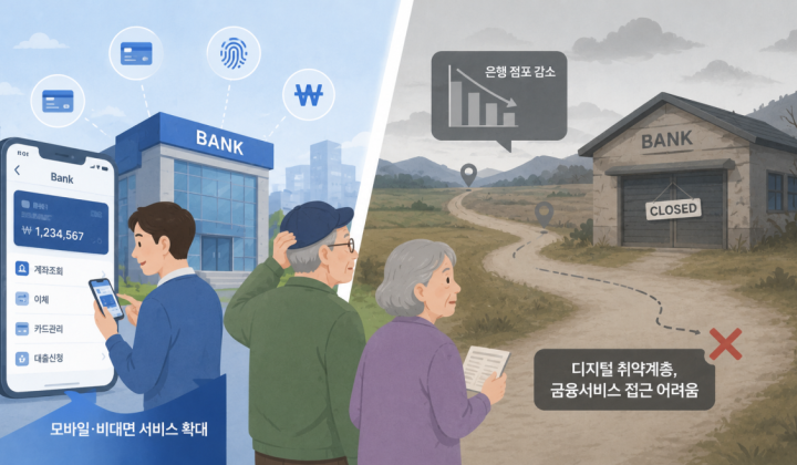 “주변에 은행이 없어요” 소외되는 고령층