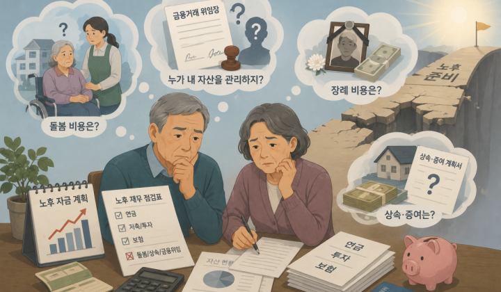 나 다치면 내 통장은 누가? 중장년 금융 대처 부족