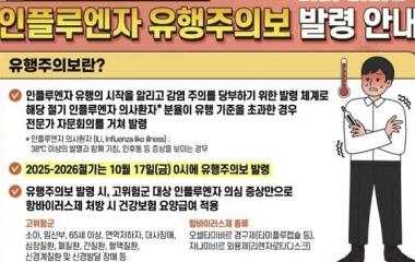 “작년보다 두 달 빠르다” 독감 유행주의보 발령